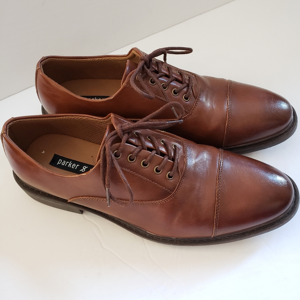 Parker & Sky Vegan Brown Lace Up Dress Shoes